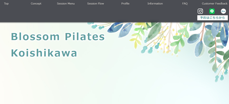 Blossom Pilates Koishikawa_トップ画像